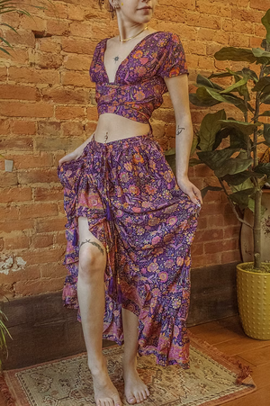 Valentina Cinch Ruffle Skirt