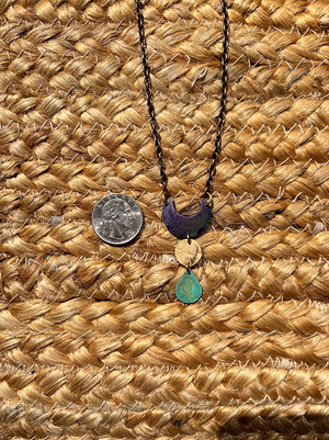 Collar Viola Patina
