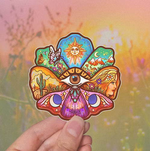 Pegatina de flor