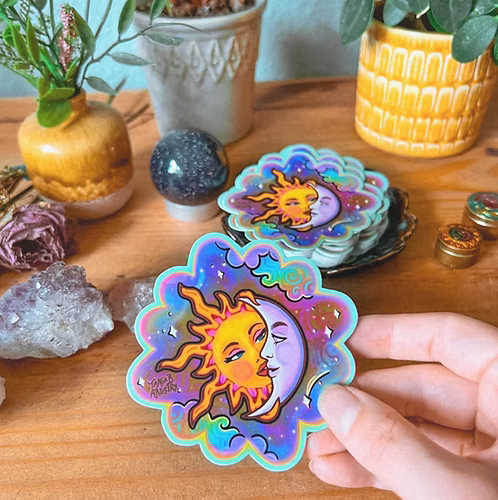 Sun And Moon Sticker