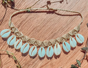 Macrame Shell Dangle Anklet