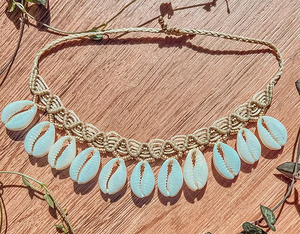 Macrame Shell Dangle Anklet