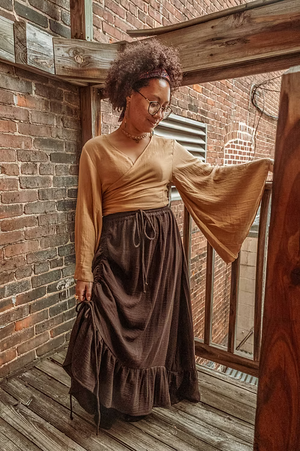 Valentina Cinch Skirt: Organic Cotton Bamboo