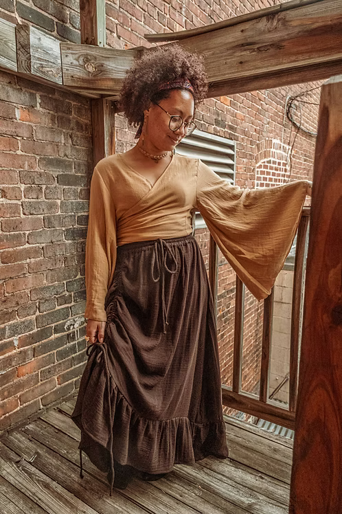 Valentina Cinch Skirt: Organic Cotton Bamboo
