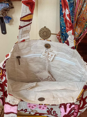 Bolsos de tela bordados Sacheli