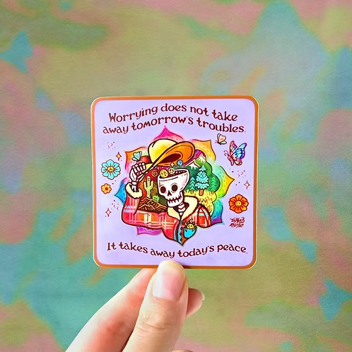 Worry Less Sticker
