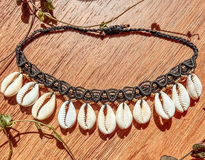 Macrame Shell Dangle Anklet