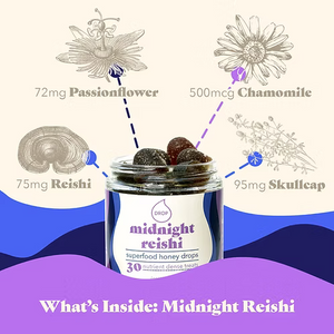 Reishi Medianoche | Gominola de miel y hongos | Sueño y Relajación