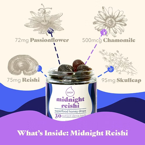 Reishi Medianoche | Gominola de miel y hongos | Sueño y Relajación