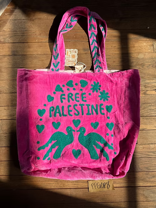 Bolso tote de terciopelo Palestina Libre