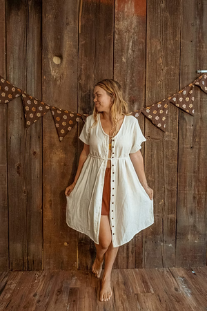 Vestido de manga corta Coast - Algodón orgánico de bambú