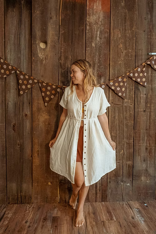 Vestido de manga corta Coast - Algodón orgánico de bambú