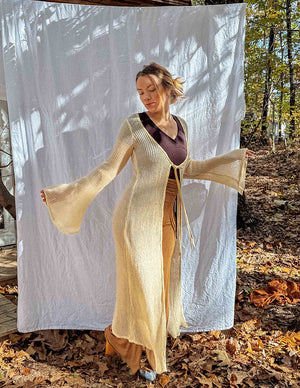 Wednesday Organic Cotton Open Knit Duster
