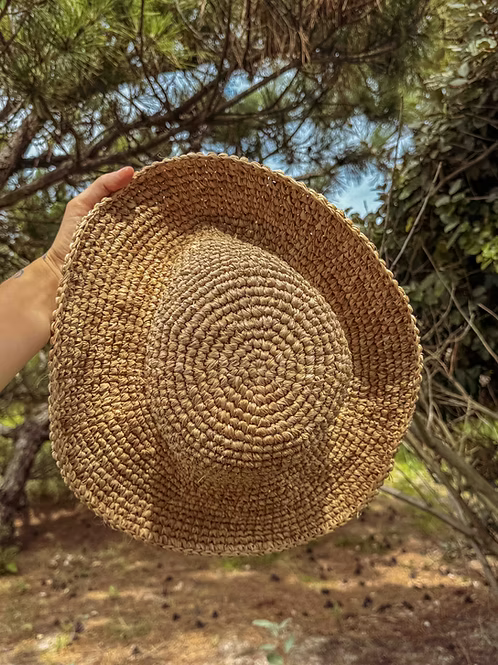 Zahara Hat : Natural Raffia Sun Hat