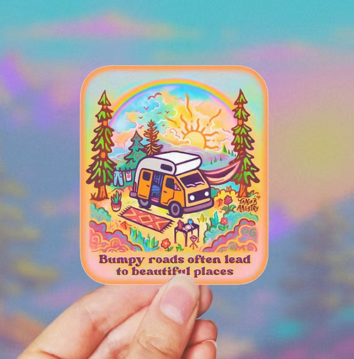 Bumpy Roads Sticker