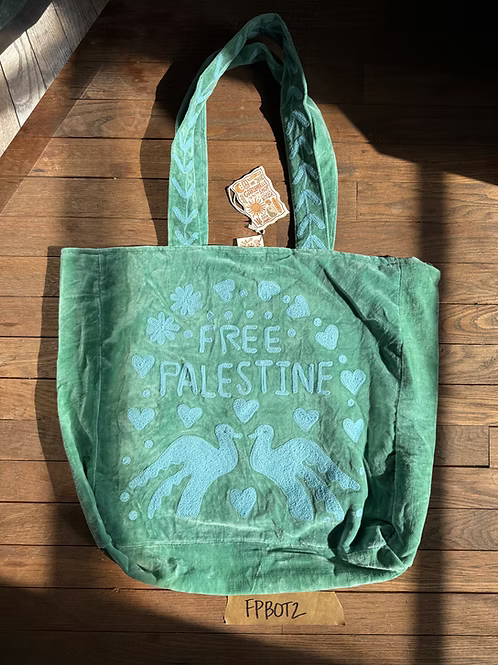 Bolso tote de terciopelo Palestina Libre