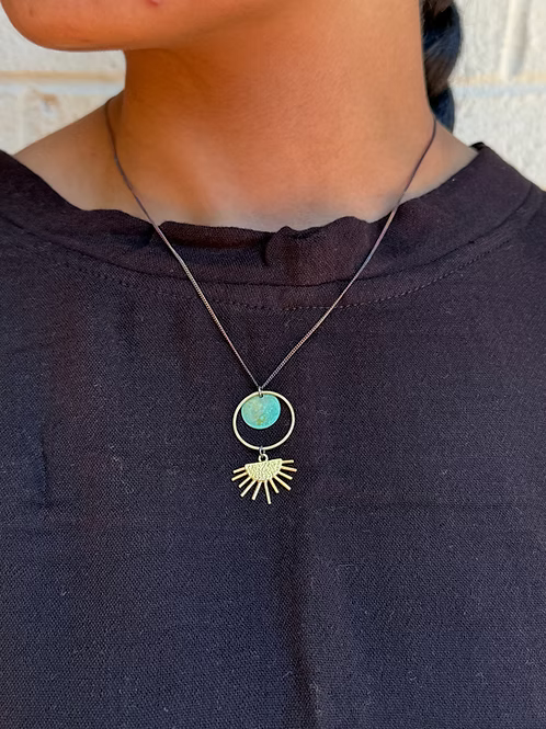 Del Sol Verdigris Patina Necklace