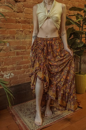 Valentina Cinch Ruffle Skirt
