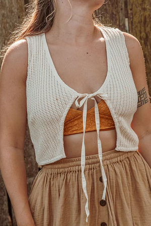 Shayla Organic Cotton Crop Vest