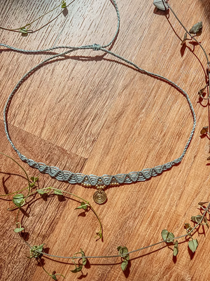 Morgan Macrame Pendant Choker Necklace