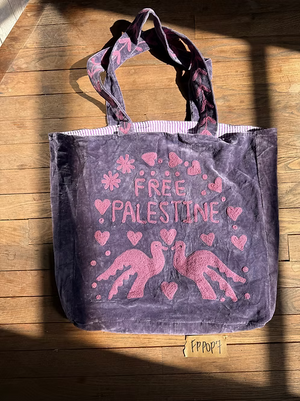 Bolso tote de terciopelo Palestina Libre