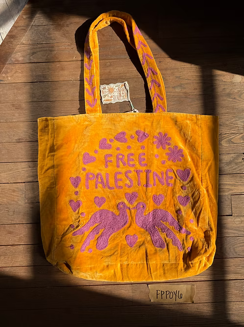 Bolso tote de terciopelo Palestina Libre