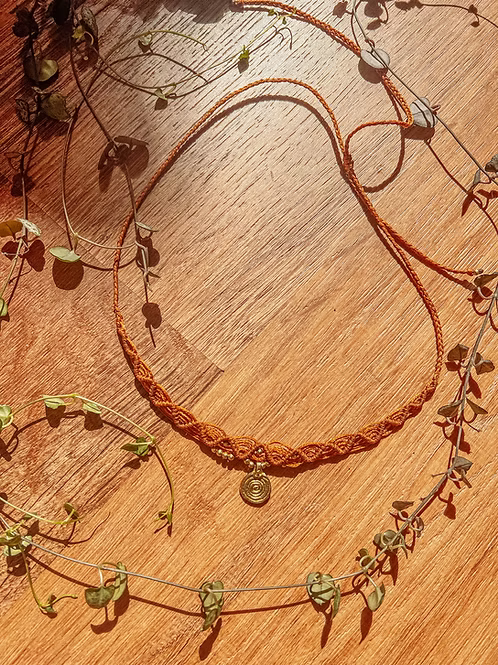 Morgan Macrame Pendant Choker Necklace