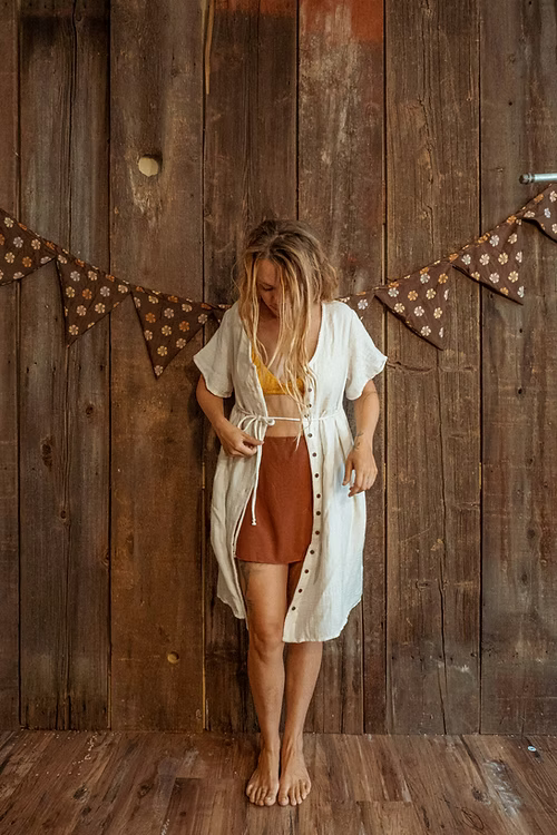 Vestido de manga corta Coast - Algodón orgánico de bambú
