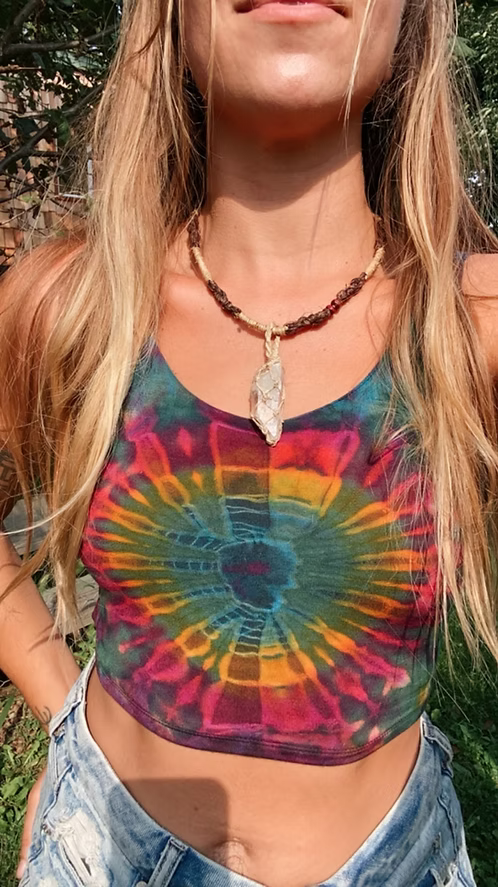 Curación del Himalaya Cristal de Longitud Ajustable Tocado/Collar