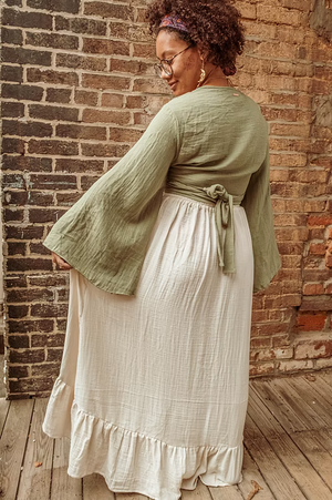 Valentina Cinch Skirt: Organic Cotton Bamboo