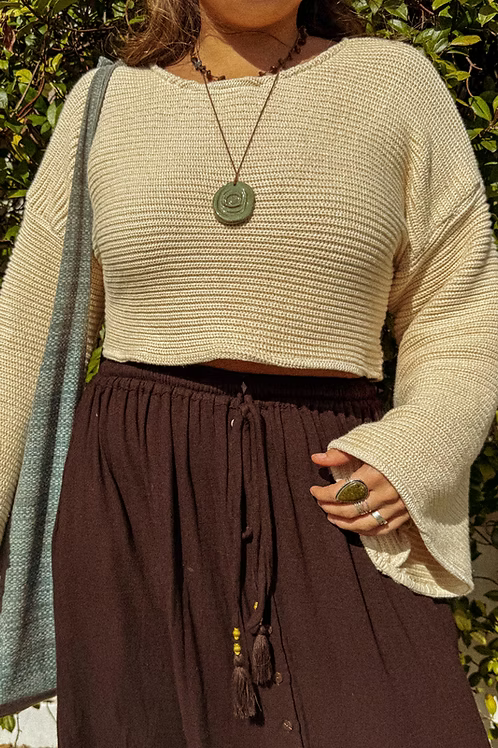 Mabel 100% Organic Cotton Bell Crop Sweater