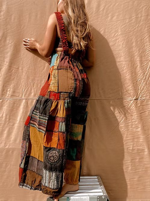 Elowen Cotton Patchwork Overalls