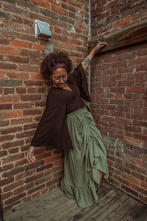 Valentina Cinch Skirt: Organic Cotton Bamboo