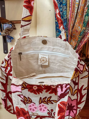 Bolsos de tela bordados Sacheli