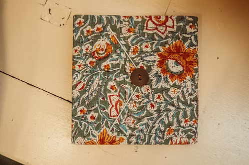 Handmade Button Sketchbook Journal