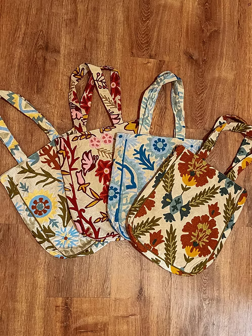 Bolsos de tela bordados Sacheli