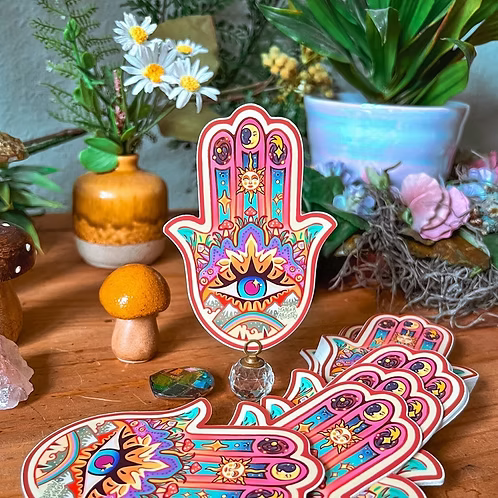 Pegatina Hamsa Naturaleza