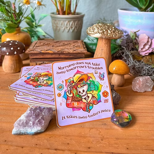Worry Less Sticker