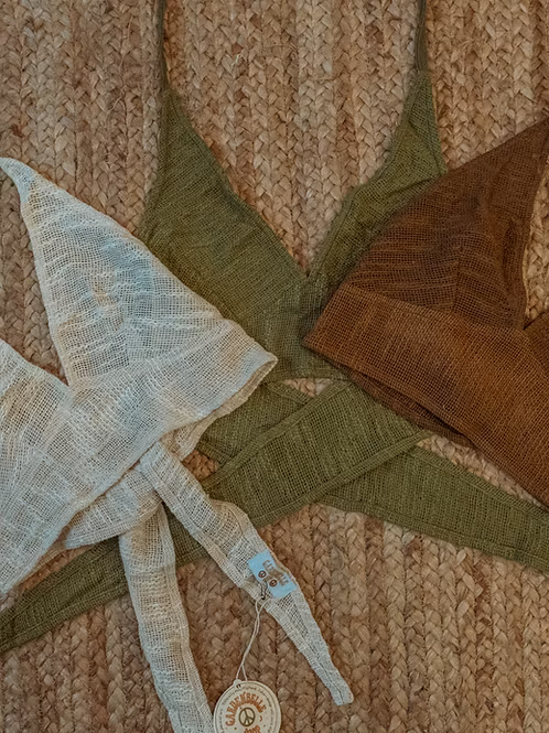 Recycled Cotton Mesh Bralette