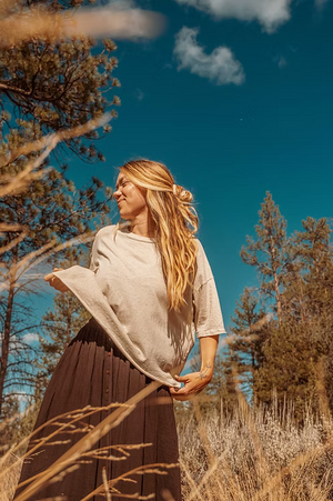 CROPPED HEMP TEE : Hemp Organic Cotton