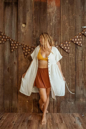 Vestido de manga corta Coast - Algodón orgánico de bambú