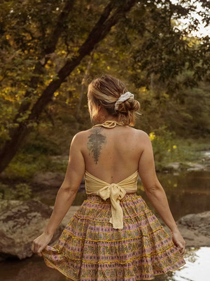Block Print Mini Tiered Skirt
