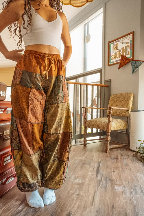 Thai Cotton Patchwork Joggers