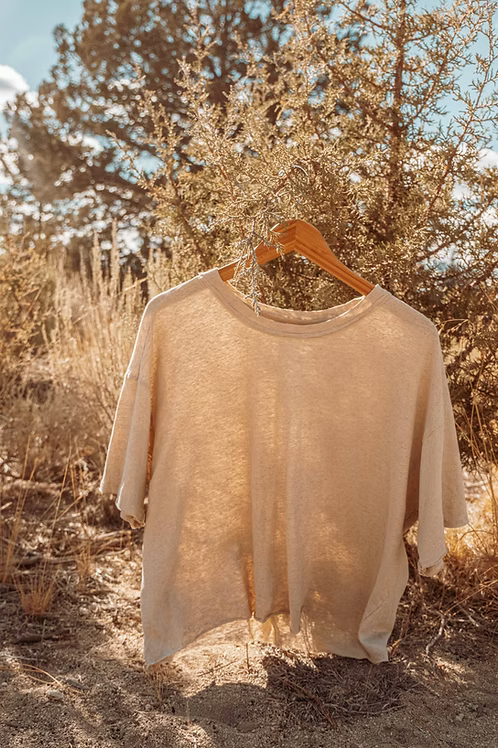 CROPPED HEMP TEE : Hemp Organic Cotton