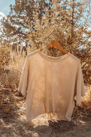 CROPPED HEMP TEE : Hemp Organic Cotton