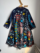 Reversible Pipa Long Embroidered Velvet Jacket