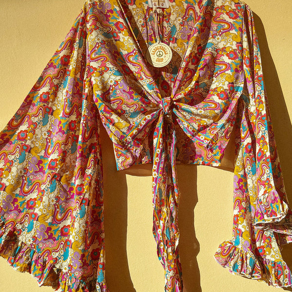 Simona Bell Sleeve Wrap top