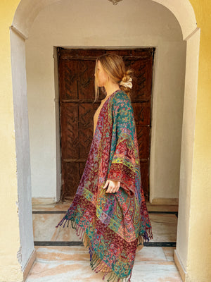 Abundancy Wool Reversible Kimono Jacket