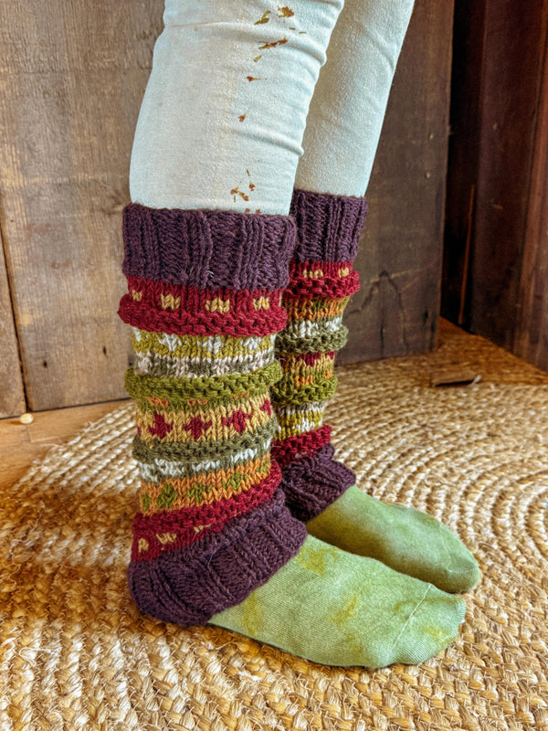 Hand Knit 100% Wool Leg Warmers