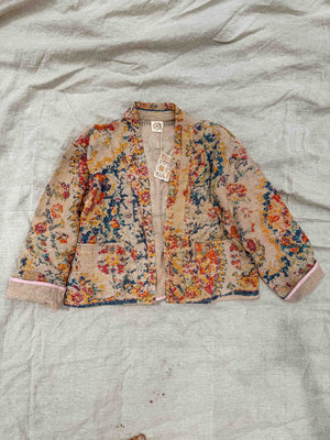 Persian Rug Kantha Cardigan - CMY Mandala